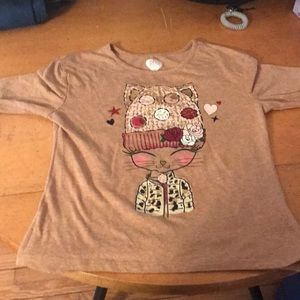 Beige long sleeve designer shirt